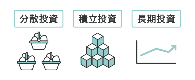 分散投資、積立投資、長期投資