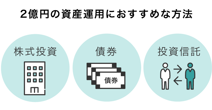 2億円の資産運用におすすめの方法3つ