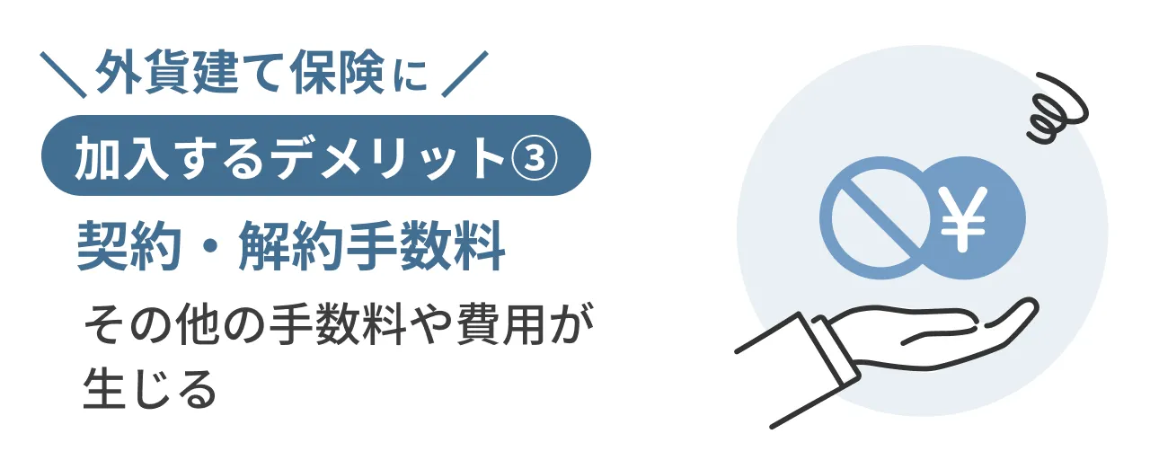 外貨建て保険に加入するデメリット③契約・解約手数料