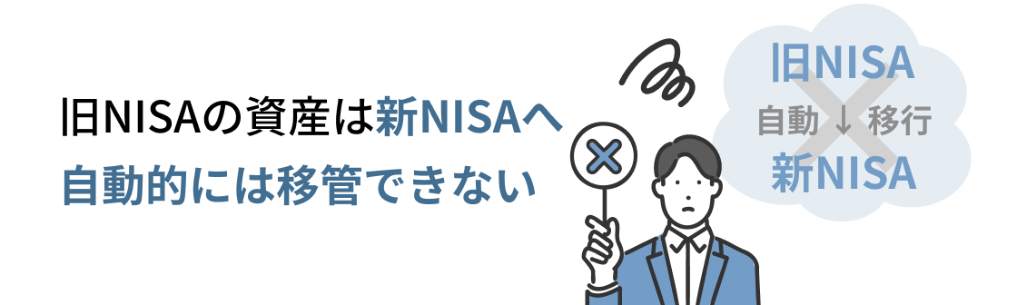 旧NISAの資産は新NISAへ自動的には移管できない