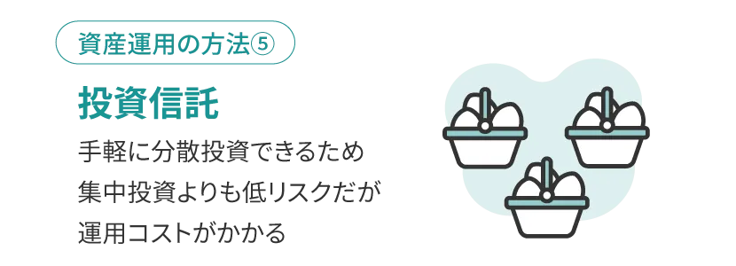 投資信託で運用する