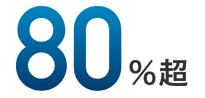 80%超